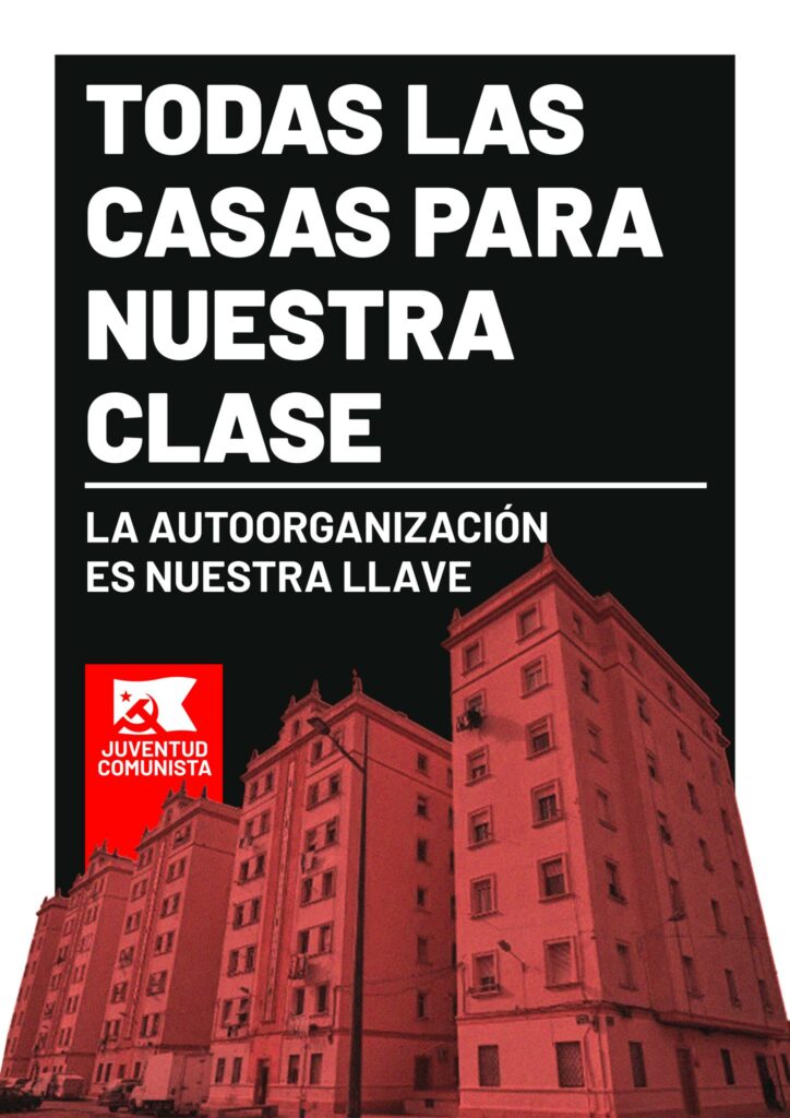 Cartel de la campaña de la Juventud Comunista sobre vivienda